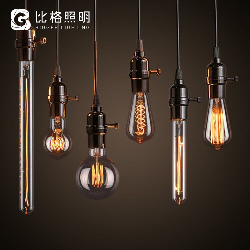 Edison bulb tungsten filament lamp industrial wind retro light source E27 large screw incandescent bulb creative bulb