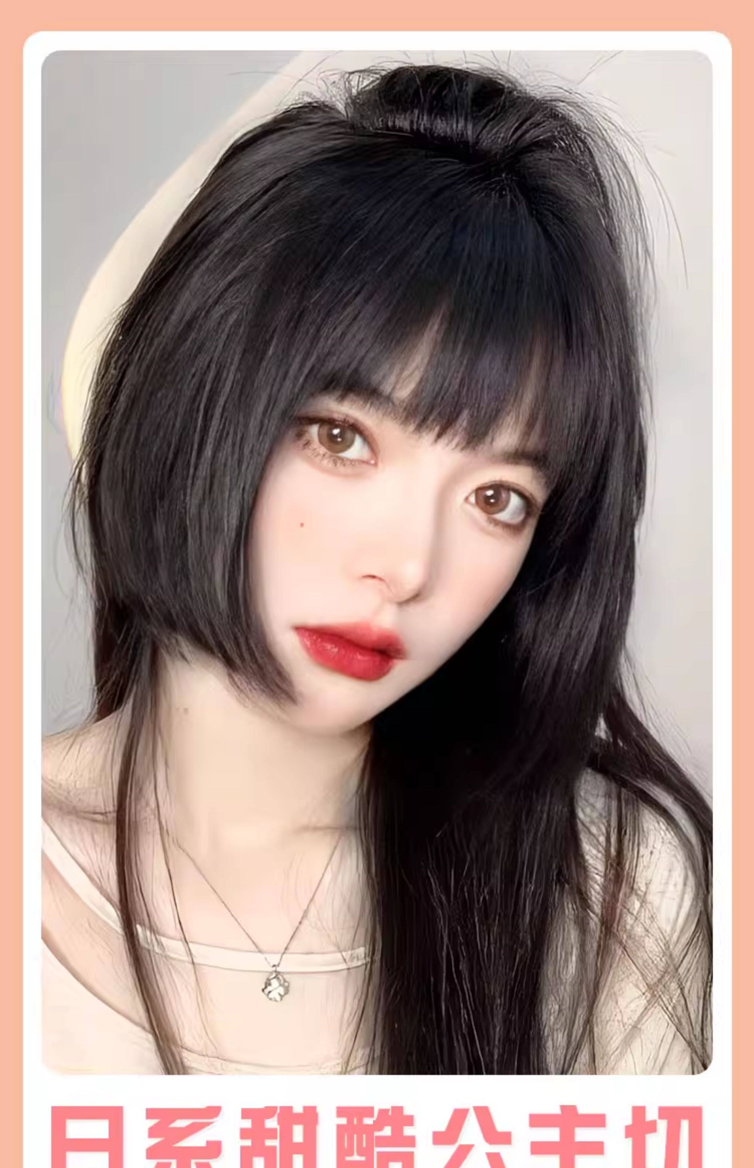 假发全头套女公主切自然仿全真人发新日系姬发中长发微卷假发套-阿里巴巴