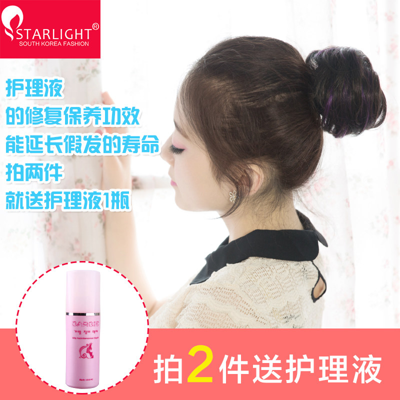 Meatball Head Wig Women S Fake Head Flower Ring Flower Bud