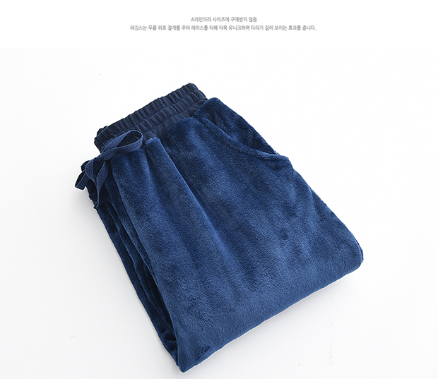 Mùa thu và mùa đông cặp vợ chồng flannel đồ ngủ nam và nữ mùa đông dày ấm cộng với quần nhung nhà san hô nhung lỏng quần nhà quần dài nữ