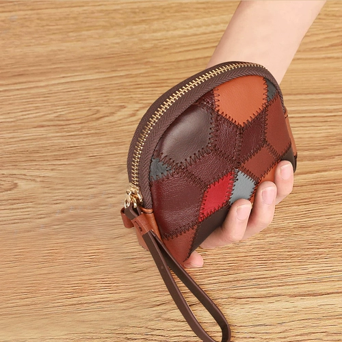 Картхолдер, кошелек, маленькая кожаная небольшая короткая изысканная ключница, из натуральной кожи