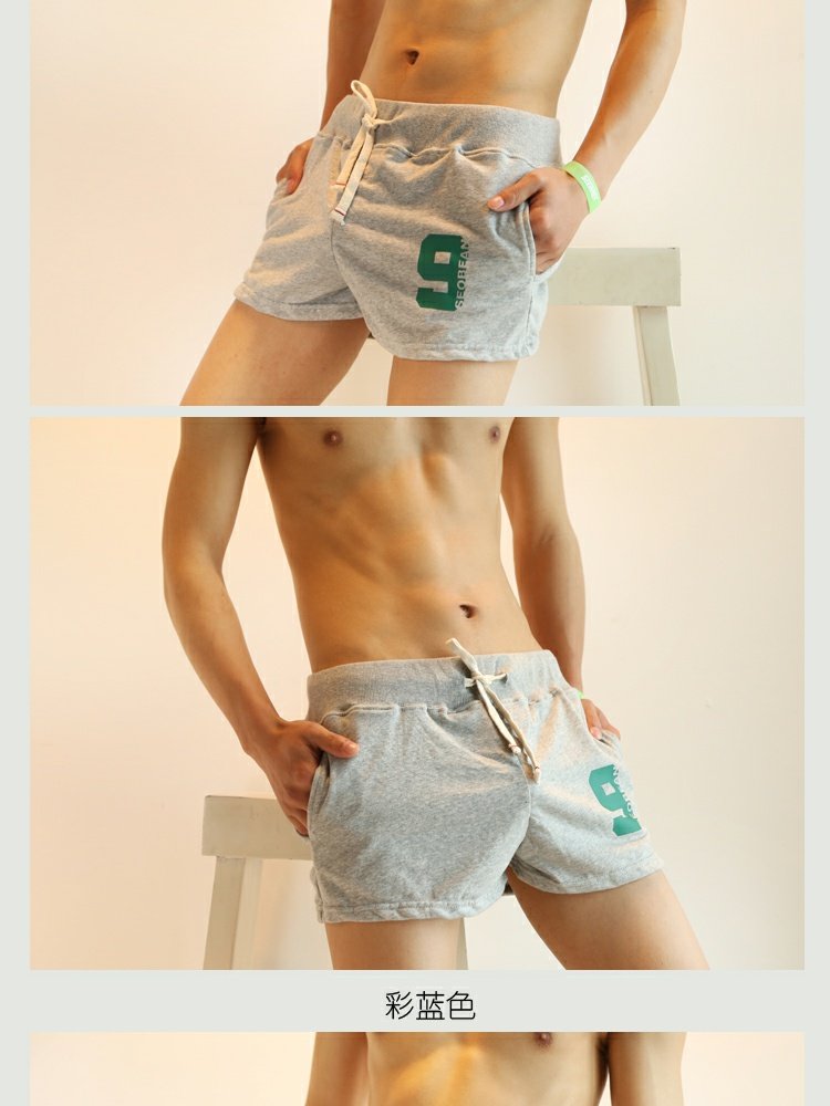 [玄 月] Quần cotton nam eo thấp đồ lót nhà Arroyo quần thể dục quần short nam thanh niên sip nam