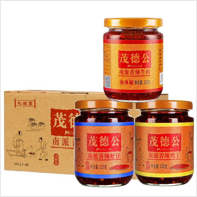 茂德公自制农家拌饭超下饭菜牛肉酱鸡丁酱虾仔拌面酱网红香辣椒酱