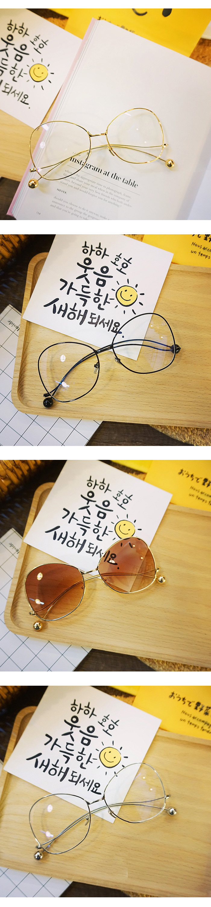 Phiên bản Hàn Quốc của khung kim loại retro hoang dã khuôn mặt nhỏ cặp kính mỏng nam nữ kính retro khung kính phẳng gương kính chống giọt bắn