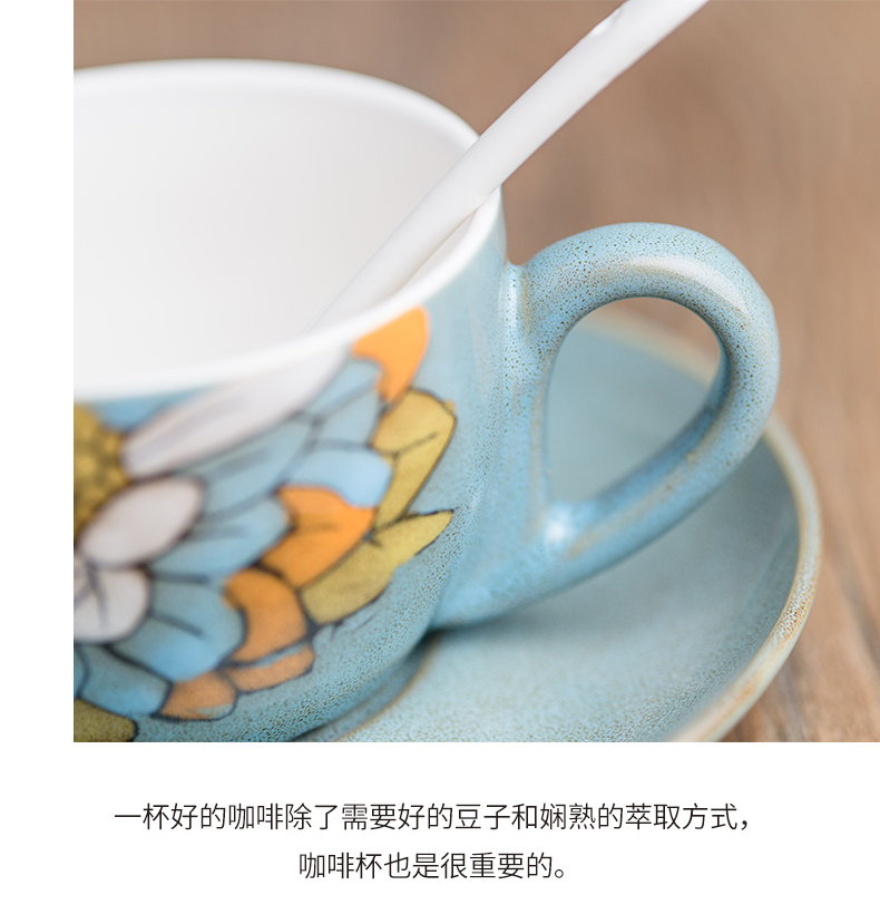 This porcelain coffee cup small European - style key-2 luxury ins wind ceramic English afternoon tea cup of coffee cups and saucers suit household