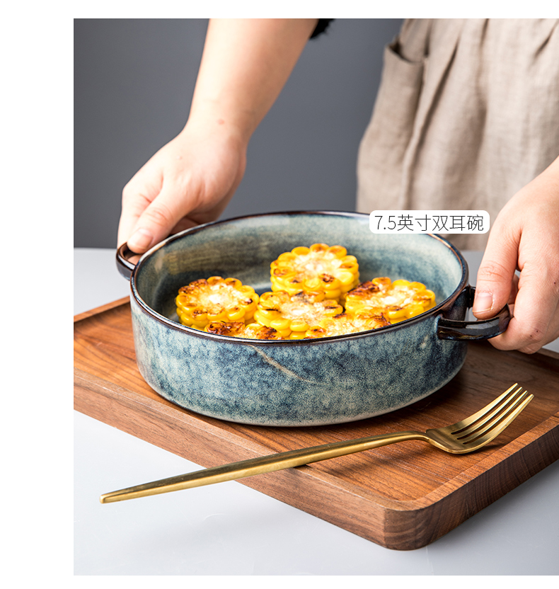 Dishes suit creative household chopsticks plate combination contracted Europe type ceramic bowl suite ins plate