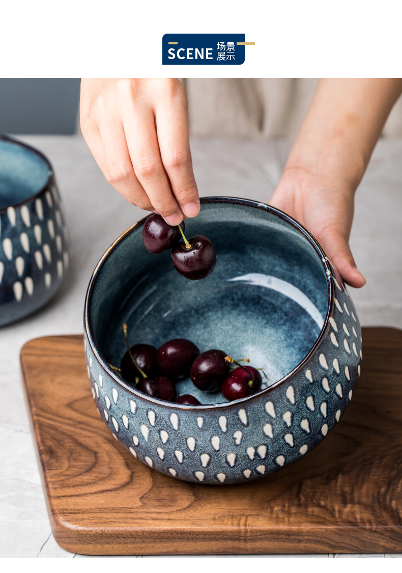 This porcelain household ceramics receive large soup bowl sitting room tea table storage tank is muti_function large nut bowl snack bowls