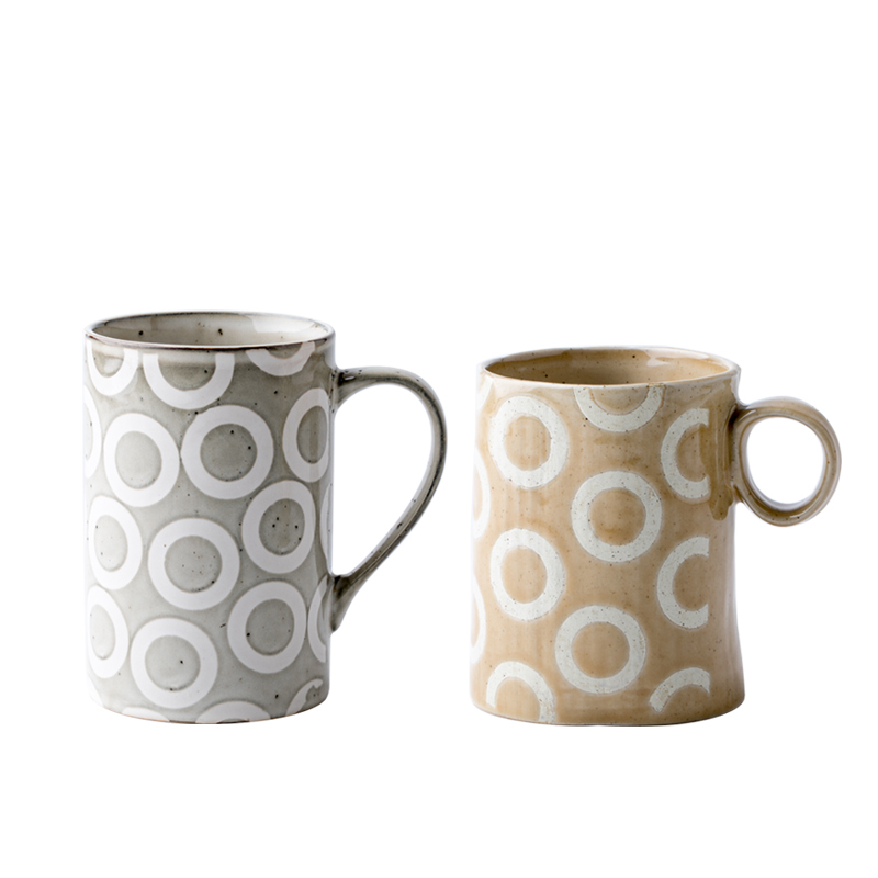 Glass ceramic contracted household cup keller cup hand - made of high - capacity breakfast cup milk cup office