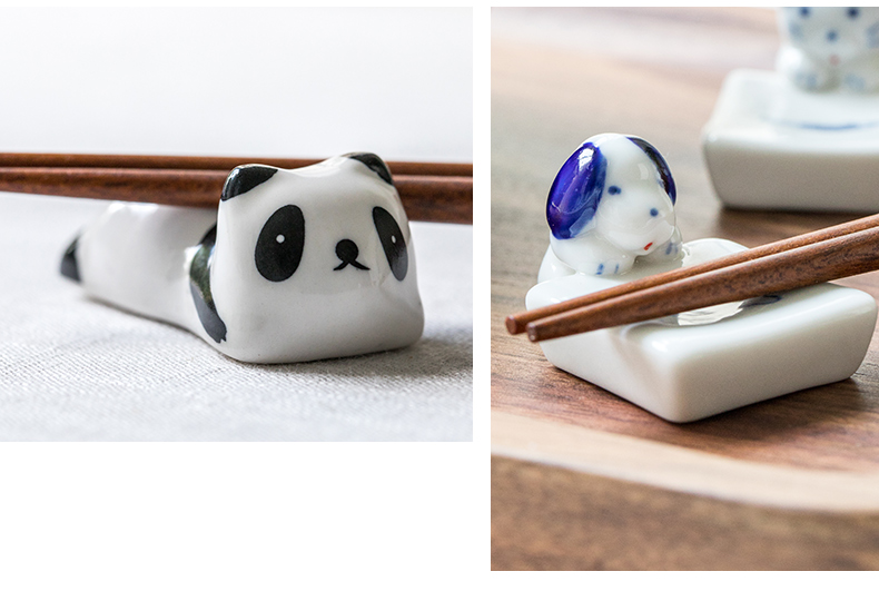 Youcci porcelain Japanese ceramic express animals leisurely chopsticks chopsticks pillow chopsticks holder frame furnishing articles character table decorations