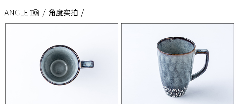 Large capacity high CPU contracted Europe type restoring ancient ways ceramic cup stars hand - made coffee cup boreal Europe style keller