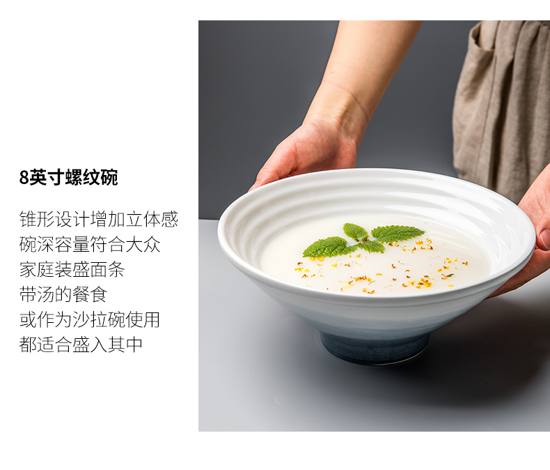 This simple porcelain ceramic rice bowl chopsticks dishes suit household 2 dishes couples Nordic plate one