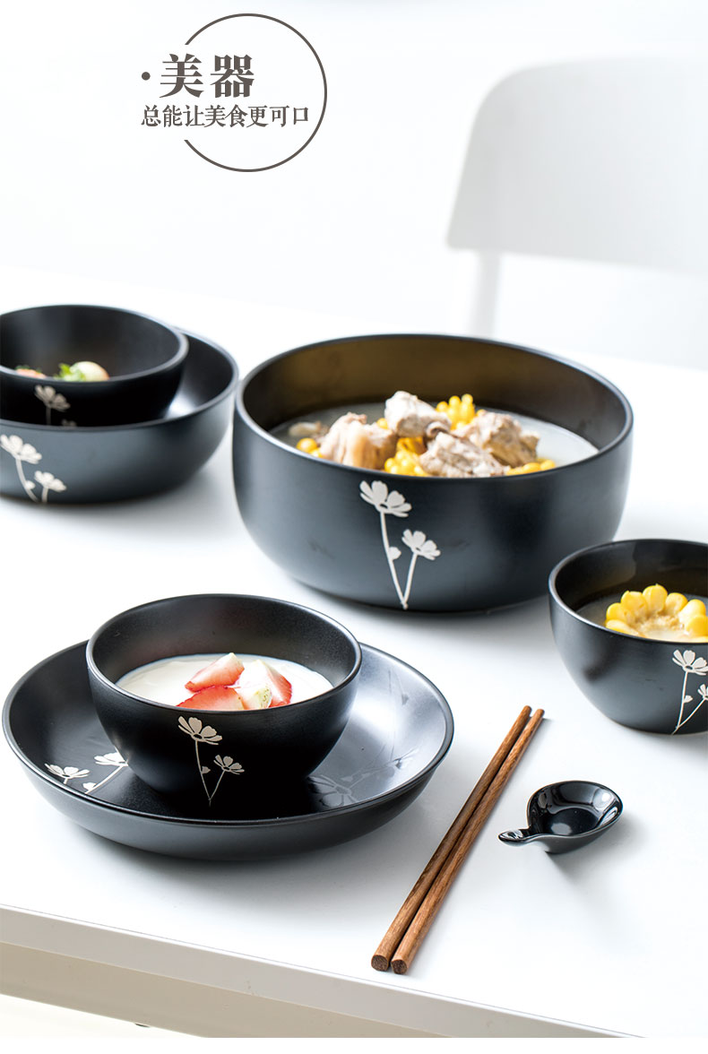 This porcelain Japanese ceramics tableware suit household contracted porcelain dishes dishes chopsticks suite combination blossoms