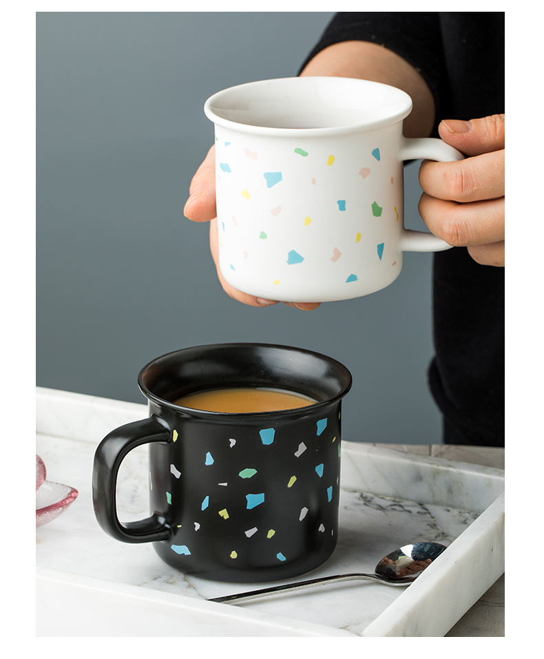 Household glass set four family sitting room ceramic keller cup water suit European cup suit