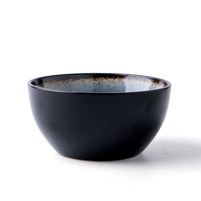 This porcelain creative Nordic household jobs of blue variable glaze ceramic bowl round bowl 4.5 inch small bowl move tableware