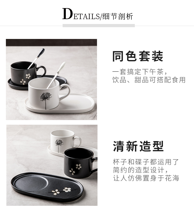 Japanese ceramic coffee cups and saucers creative breakfast table suit one person eat dim sum dishes afternoon tea cup