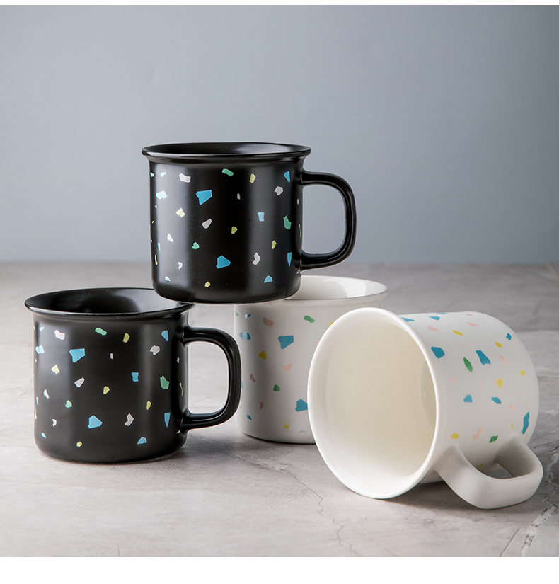 Household glass set four family sitting room ceramic keller cup water suit European cup suit