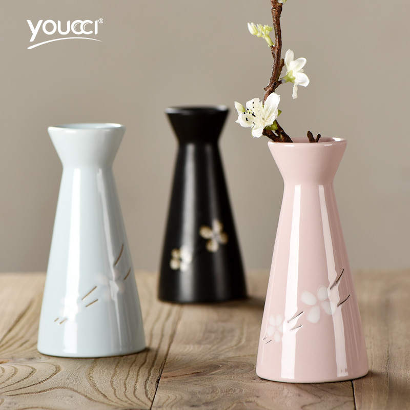 Youcci creative porcelain Japanese and wind leisurely style vases, ceramic utensils the qing hip restaurant wine wine jar