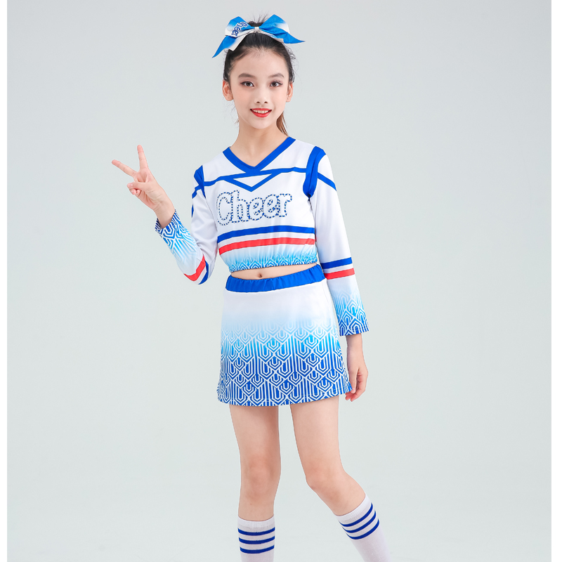 The new children's cheerleading performance clothing children's cheerleading competition clothing campus sports aerobics performance clothing