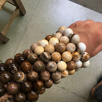 Fulai special price Myanmar natural A goods ice species fine tree jade petrified wood beads bracelet chain 20-21mm direct sale