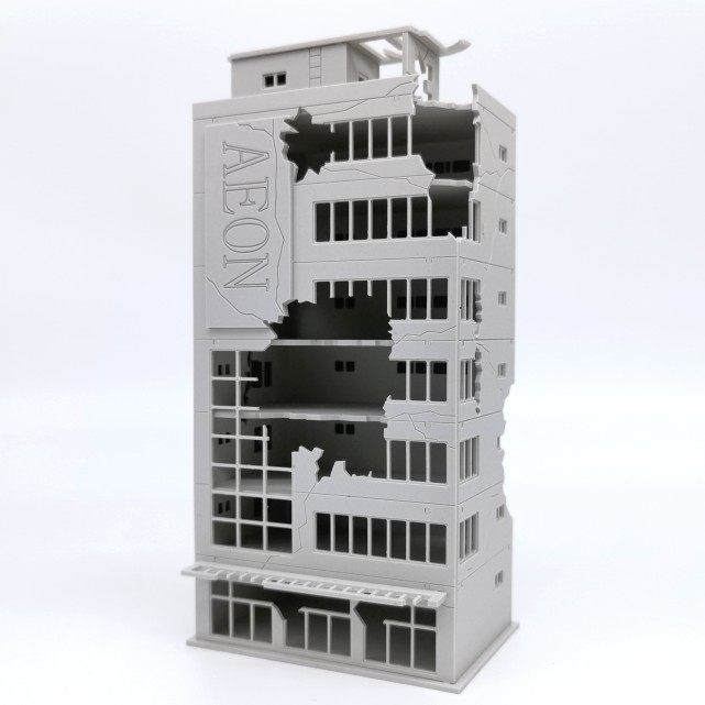 1:144 1:100HG MG Gundam Ultraman Battle Damaged Building Damaged House Battle Building Plastic