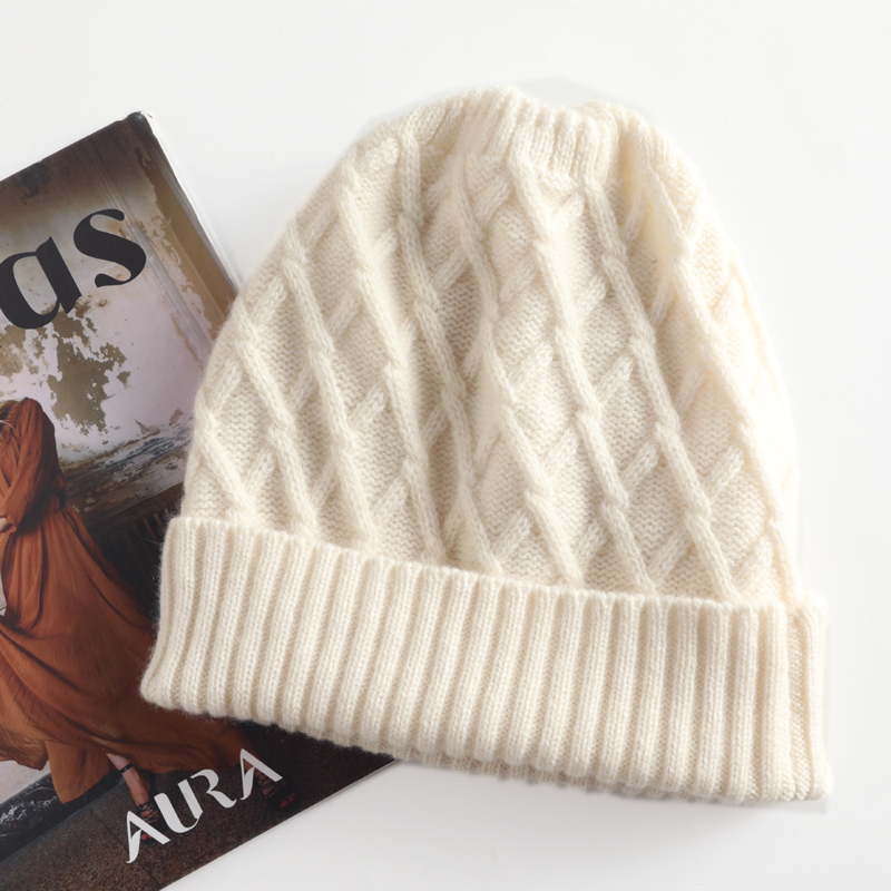 Pure Cashmere Hat Female Winter Thickened Leisure 100 Hitch Warm Protection Ear Head Cap Sleeve Head Cap Suede Knitwear Hood Male Autumn