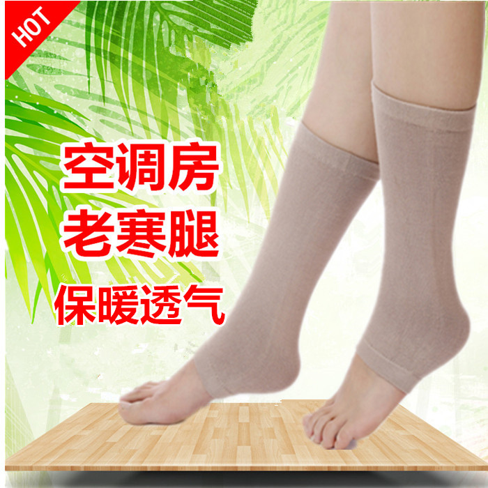 Pure cotton calf cover summer thin section warm men's and women's old cold leg sock socks ankle protection ankle socks