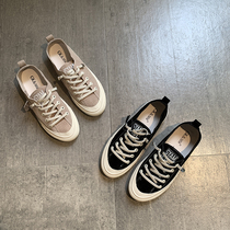 Real Leather 2021 Spring New Women Shoes Comeback Lace Casual Student Board Shoes Han Edition Ulzzang Single Shoes