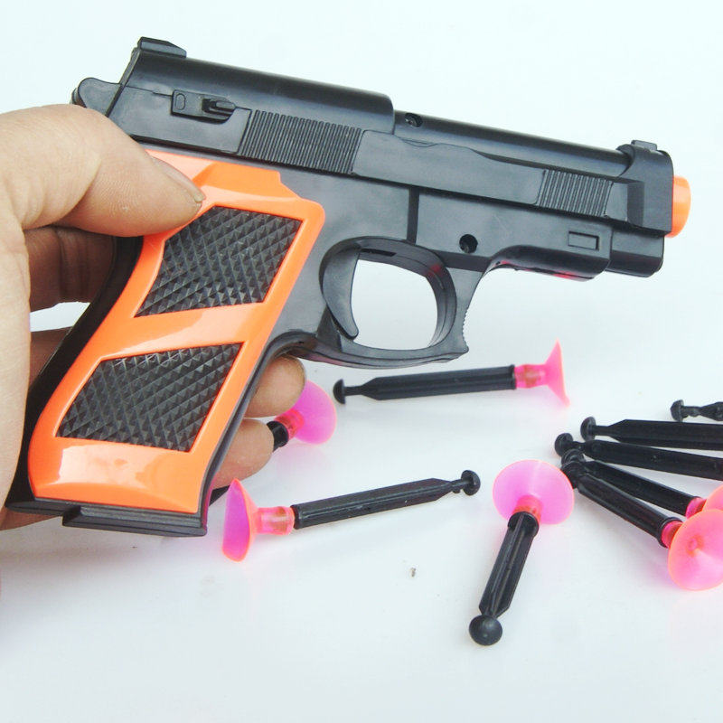 Children's mini toy gun small gun toy sucker soft bullet gun shooting gun soldier doll play desert eagle props