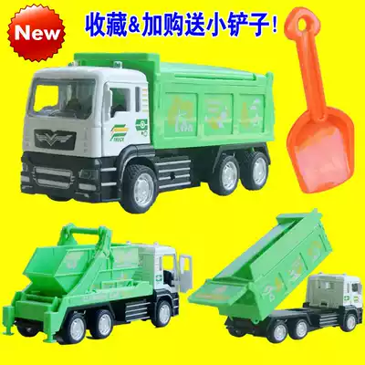 Children's toy car cleaning garbage transporter Alloy car engineering car toy muck car can dump and open the door 36 years old