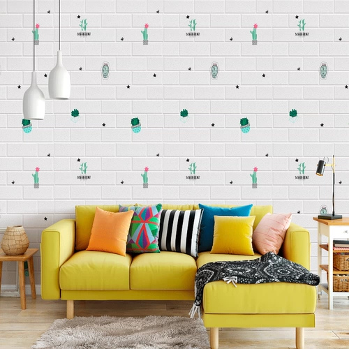 Самоклеющиеся детские обои, трехмерная водонепроницаемая наклейка для детского сада из пены на стену, защита от столкновений, 3D