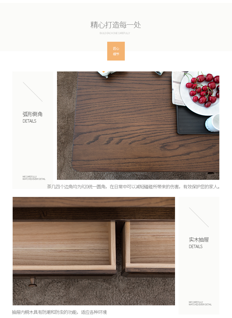 Bàn cà phê gỗ rắn 1,4 mét gỗ sồi đỏ Nước Mỹ gỗ bảo vệ môi trường tự nhiên bốn bơm bàn cà phê phòng khách kết hợp đồ nội thất - Bàn trà bàn ghế gỗ đẹp