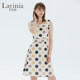 LaviniaClub Lavinia's new summer product temperament polka dot sleeveless neck design dress ອອກແບບຄໍສີ່ຫຼ່ຽມມົນ
