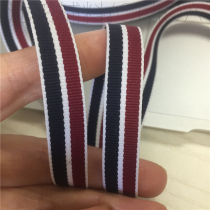 1.2cm cross grain terylene intercolor tri-color decorative hat strap garment accessories bow packaging ribbon quality