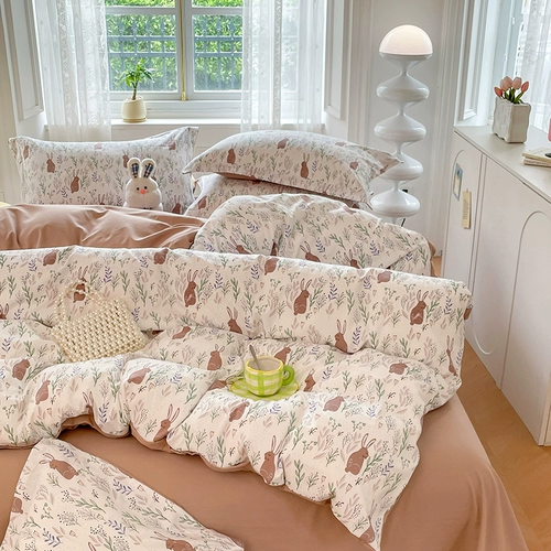 Хлопковый комплект, пододеяльник для школьников, хлопковая простыня, 4 предмета, 3 предмета