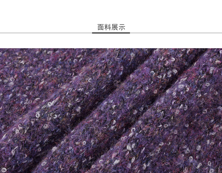 * Bán trước Lily2018 quần áo phụ nữ mới Màu tím nhạt tay áo lỏng lẻo áo len lỏng áo len len áo cardigan nữ
