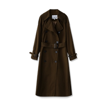 (Same style in shopping malls) LILY 2024 new autumn style retro classic double-breasted business commuter windbreaker jacket for women