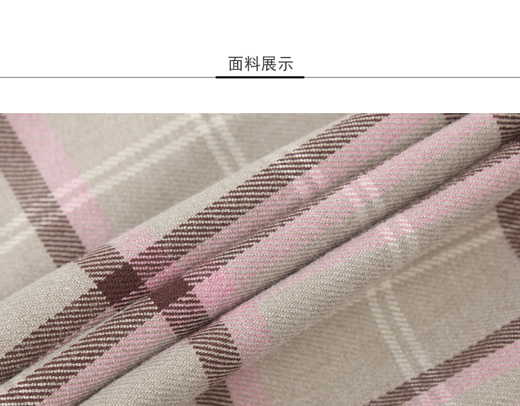 Lily2019春新款女装配送腰带,气质格纹,通勤西装H型西装外套