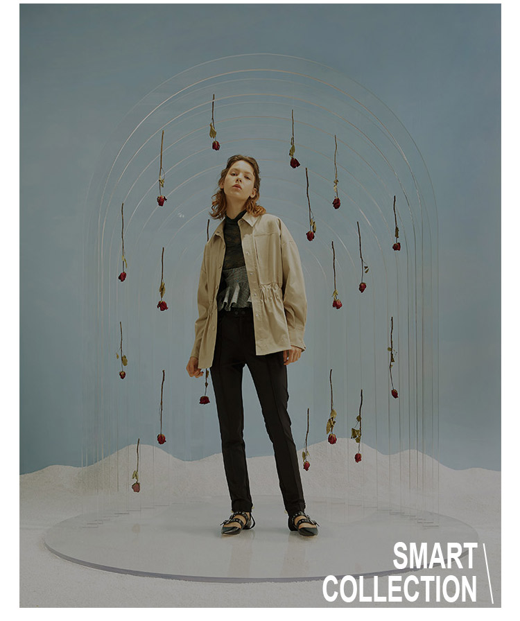 [SMART Series] Lily mới của phụ nữ phần eo ngắn áo 117349C1914 áo khoác nữ đẹp