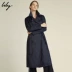 Lily mùa thu mới của phụ nữ áo gió dài áo gió áo gió 117300C1219 áo khoác len nữ Trench Coat