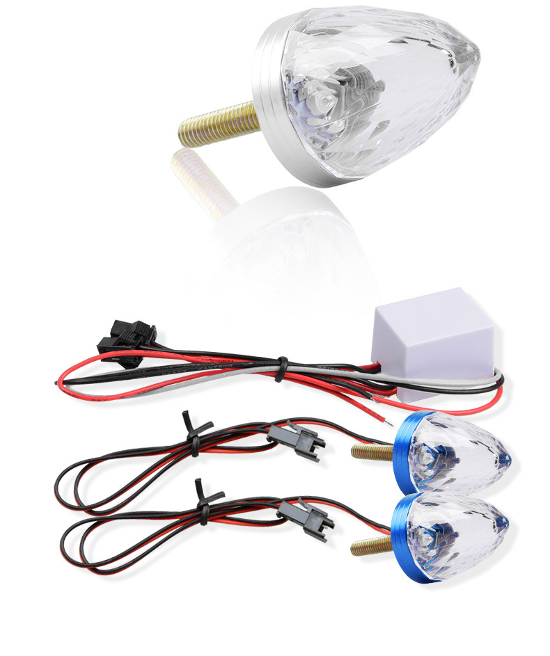 Đèn hậu xe máy đèn pin pin xe phanh đèn biển số đèn LED nổ sét xe đèn chống đuôi - Đèn xe máy đèn led xe vision