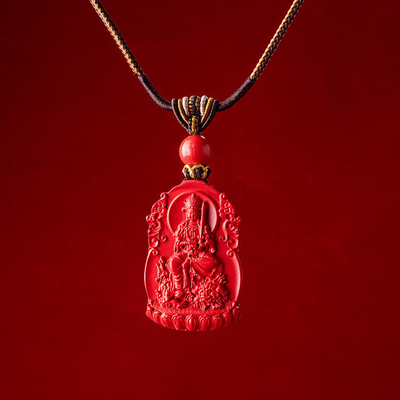 Authentic Cinnabar Zodiac Guardian Deity Necklace for Men and Women, Zodiac Year Safety Amulet Cinnabar Pendant Authentic Cinnabar Zodiac Guardian Deity Necklace for Men and Women, Zodiac Year Safety Amulet Cinnabar Pendant