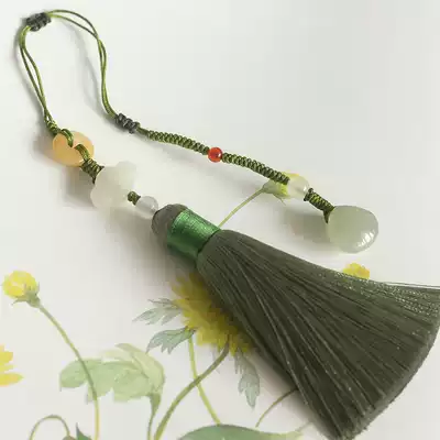 Dani hand-made natural Hetian Jade shell tassel pendant handmade cheongsam press bag hanging retro bookmarks
