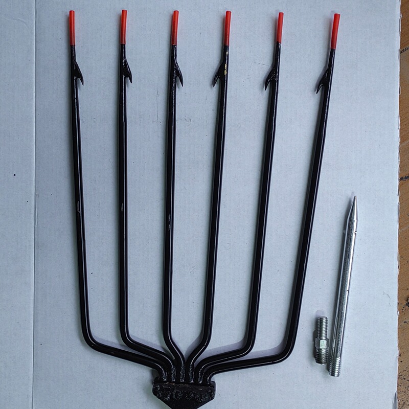 Factory Direct Sales Fishing Fork, 6-Punched Row Fork, Full Barbed Fish Fork, Spring Steel, New Fork, Large Fish Turtle Fork Factory Direct Sales Fishing Fork, 6-Punched Row Fork, Full Barbed Fish Fork, Spring Steel, New Fork, Large Fish Turtle Fork