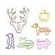Hot-selling Korean version of creative metal wallet decorative accessories cute shape paper clips colorful cartoon animal paper clips
