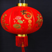 Big red flocking cloth Chinese palace lamp New Years Blessing word festive Outdoor housewarming Waterproof New Years Day Balcony decorative lantern
