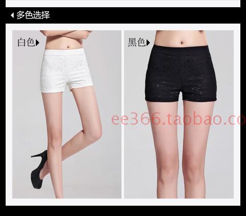 Quần legging thường mặc quần cạp cao ren mỏng quần nữ mùa hè lỏng lẻo chống ánh sáng quần ba điểm quần bơi - Quần short thời trang công sở nữ cao cấp