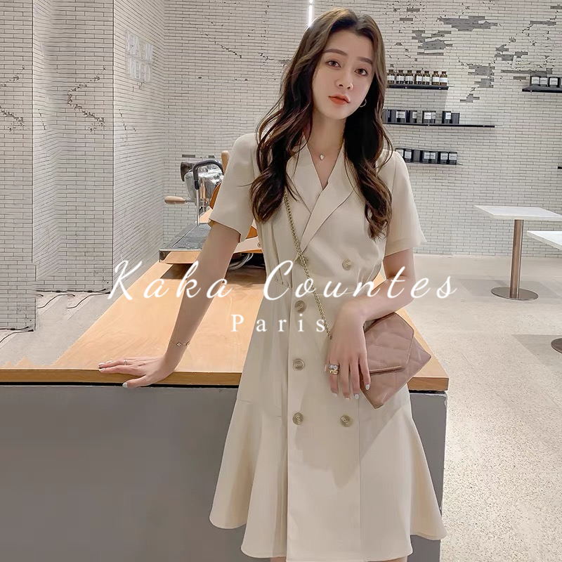 Sandro Moscoloni suits and dresses women's 2022 spring and summer new temperament professional waist slimming skirt