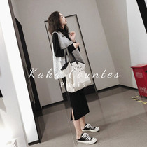 Sandro Moscoloni Fall new temperament fashion suit knitted waistcoat dress with two sets of clothing