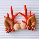 Kẹp tóc cài mũ giáng sinh Antlers Mori nữ Liu Haibian Kẹp tóc quả bóng ngọt ngào vịt nai sừng tấm Kẹp tóc hoạt hình dễ thương - Phụ kiện tóc