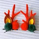 Kẹp tóc cài mũ giáng sinh Antlers Mori nữ Liu Haibian Kẹp tóc quả bóng ngọt ngào vịt nai sừng tấm Kẹp tóc hoạt hình dễ thương - Phụ kiện tóc